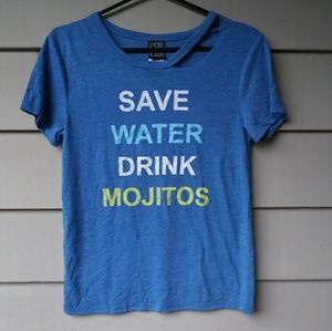 Modern Lux Tops - Modern Lux Save Water Drink Mojitos T Shirt Small Modern Lux Tops - Modern Lux Save Water Drink Mojitos T Shirt Small